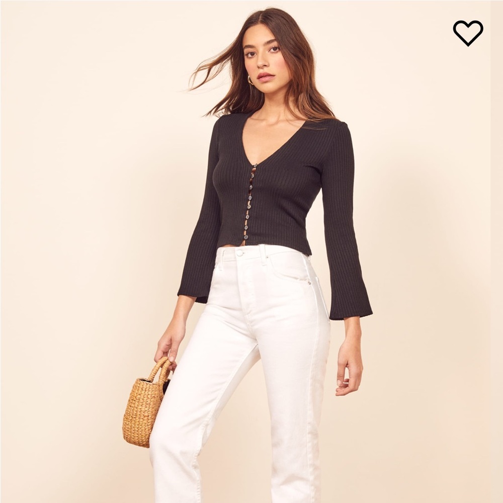 Gellar Knit Top - Reformation - Camel/Tan